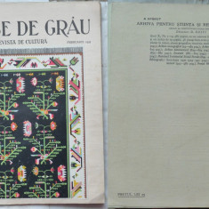 Boabe de grau ; Revista de cultura , Feb. , 1933 , Chisinau , Manast. Zamfira