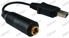 Cablu mini USB tata - Jack 3,5mm, lungime 15cm - 128004 foto