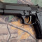 Pistol AER COMPRIMAT Airsoft BERETTA M 9F 1100 Bile-GAS-1000 FOCURI