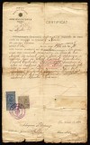 1920 Mitropolia Basarabiei, Arhiepiscopia Chisinaului document fiscal cu timbre