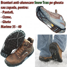 Branturi anti-alunecare SNOW TRAX pe gheata sau zapada, pentru Pantofi, Cizme, Ghete..35 - 40 foto