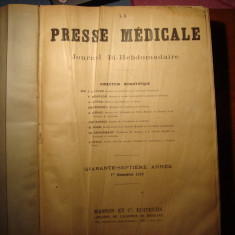 La presse medicale - 1939, franceza (presa medicala, medicina)