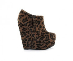 Botine Platforma Nelly Shoes Leopard foto