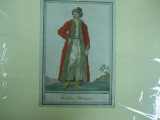 Barbat valah 1797 costum moda gravura color homme valaque