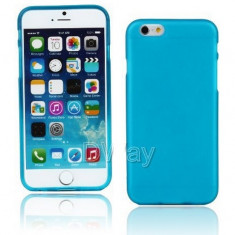 Husa silicon albastru subtire Iphone 6 4,7" + folie protectie ecran + expediere gratuita Posta
