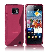 Husa silicon s-case samsung i9100 galaxy s2 roz foto