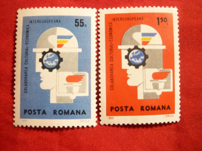 *Serie Colaborarea Culturala Economica Intereuropeana 1969 ,Romania , 2 val. foto
