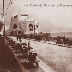 CARTE POSTALA CONSTANTA - Casinoul si Promenada Circulata 1930