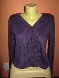 Bluza/ bolero cu nasturi, M, M/L, Maneca lunga, Gri, Mov