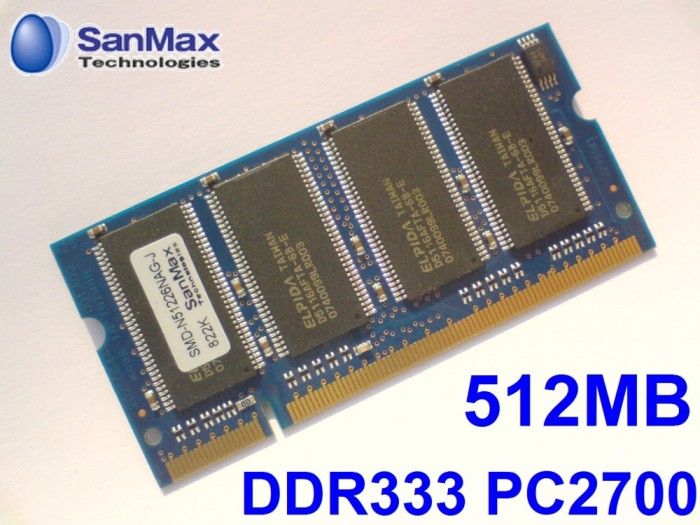512MB PC2700 DDR333 333MHz , Memorie ram Laptop , Testata cu Memtest86+ 512MB PC2700 DDR333 333MHz , Memorie ram Laptop , Testata cu Memtest86+