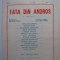 Program de teatru / Teatrul National Bucuresti anii 80 - Fata din Andros cu Mihai Malaimare, Gabriel Oseciuc, Bogdan Musatescu, Radu Gheorghe, etc