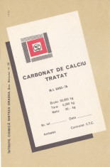 Eticheta Carbonat de Calciu Tratat foto