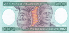Bancnota Brazilia 200 Cruzeiros (1984) - P199b UNC foto