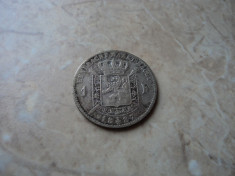 JN. 1 franc 1887 Belgia nr 2, argint foto