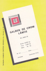 Eticheta Galben de Crom Lamaiie foto