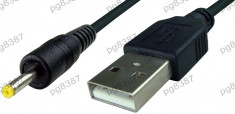 Cablu de alimentare USB - DC tata, 0.8x2,4x9mm, lungime 60cm - 127891 foto