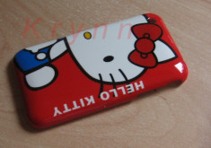 HC30 Carcasa protectie iPhone 3G 3GS - HELLO KITTY, rosu +FOLIE -TR 2LEI PT AV! foto