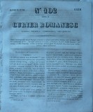 Cumpara ieftin Curier romanesc , gazeta politica , comerciala si literara , nr. 102 din 1839