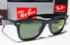 Ochelari RAY BAN 2140 Wayfarer Rama Neagra/ Lentila Verde foto