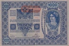 AUSTRIA 1.000 kronen 1902 VF+!!! foto