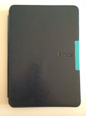 Husa eBook /Coperta Kindle Touch Glare, piele, ALBASTRU, ALBASTRA, NOI, cadou 3000 de carti foto