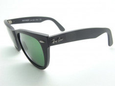 Ochelari RAY BAN 2140 Wayfarer Rama Neagra Mata- Lentila Verde foto