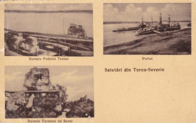 CARTE POSTALA TURNU SEVERIN - Salutari din Turnu-Severin Necirculata foto