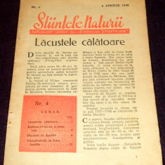 1948 Stiintele Naturii Nr 4, supliment Ziarul Stiintelor revista stiintifica RPR