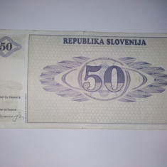 Bancnota50 tolari Slovenia - circulata