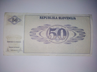 Bancnota50 tolari Slovenia - circulata foto
