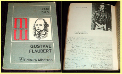 Gustave Flaubert, biografie cu ilustratii de Henri Zalis, colectia Monografii foto