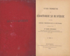 Curs teoretic de CROITORIE SI RUFERIE, 295 pag.pline de schite, 1894 foto