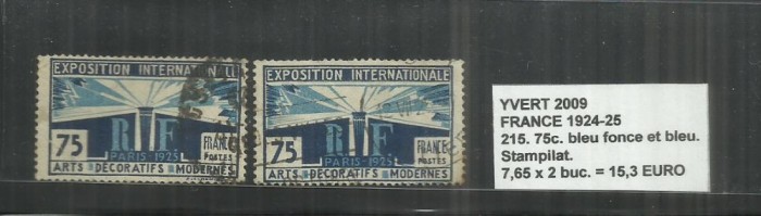 FRANCE - 1923 - 26 - 215, 75C.