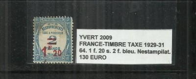 FRANTA - TIMBRE TAXE 1863 - 70 - 64, 1F. 20 S 2F. foto