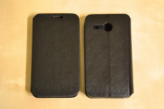 Husa HUAWEI Ascend Y220 Flip Case Slim Black foto