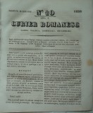 Cumpara ieftin Curier romanesc , gazeta politica , comerciala si literara , nr. 10 din 1839