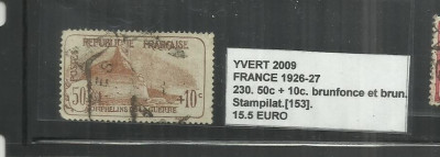 FRANCE - 1923 - 26 - 230, 50C.+10C. foto