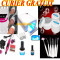 Kit set unghii false geluri UV manichiura lampa UV accesorii pensule nail-art