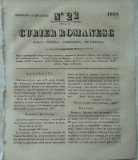 Cumpara ieftin Curier romanesc , gazeta politica , comerciala si literara , nr. 22 din 1839
