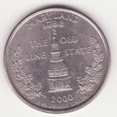 (M404) MONEDA SUA - QUARTER DOLLAR 2000 - MARYLAND, LIT. D