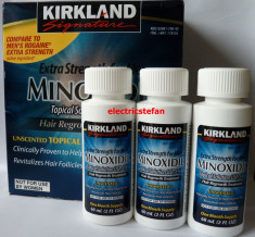 SOLUTIE Minoxidil 5% Kirkland impotriva caderii parului - 3 LUNI - Import SUA foto