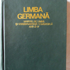 LIMBA GERMANA - MANUAL DE LIMBA SI CORESPONDENTA COMERCIALA ANII III - IV, 1971