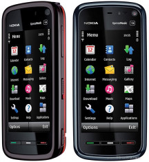 Nokia 5800 NOU Original black Neblocat , display touchscreen 3.2 inci , Symbian , GPS , WIFI , camera 3.2 Mpx foto