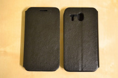 Husa HUAWEI Ascend Y320 Flip Case Slim Black foto