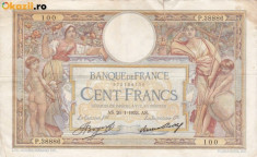 FRANTA 100 francs 26=1=1933 F+/VF-!!! foto