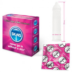 Prezervative - Skins Puncte si Striatii Prezervative - 4 bucati foto