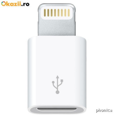 Adaptor lightning Micro USB - Iphone 5 ; 6 ; 6 Plus + + folie ecran foto