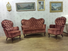 Minunat salon Rococo. Canapea cu 2 fotolii foto
