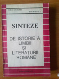 H1 Sinteze de istorie a limbii si literaturii romane - Mihai Geleletu, 1992, Alta editura