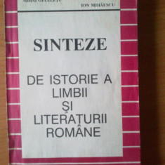 h1 Sinteze de istorie a limbii si literaturii romane - Mihai Geleletu